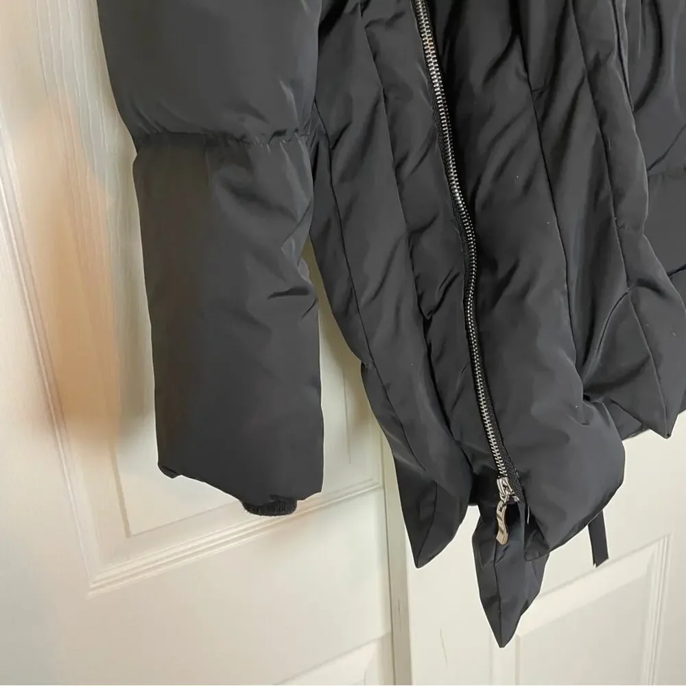 Orolay Thickened Down Black Parka Hooded Puffer Jacket Sz S